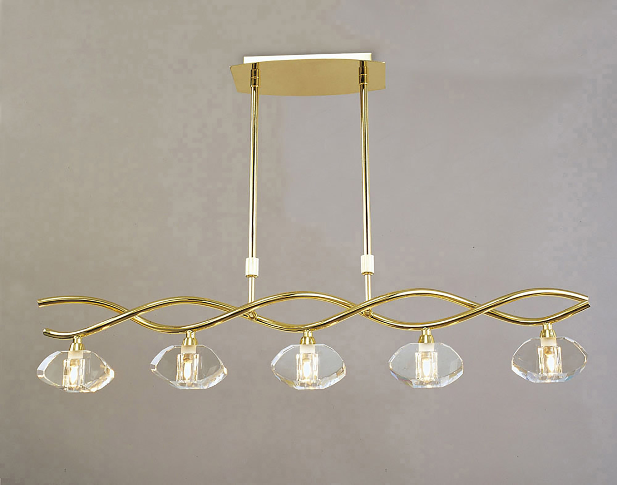 Alfa Polished Brass Ceiling Lights Mantra Linear Fittings